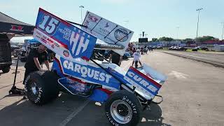 We take a walk through the Knoxville Raceway pit area on Night 1 of the Knoxville Nationals