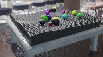 Balls on waves Type-2 - blender animation nodes; noding-product