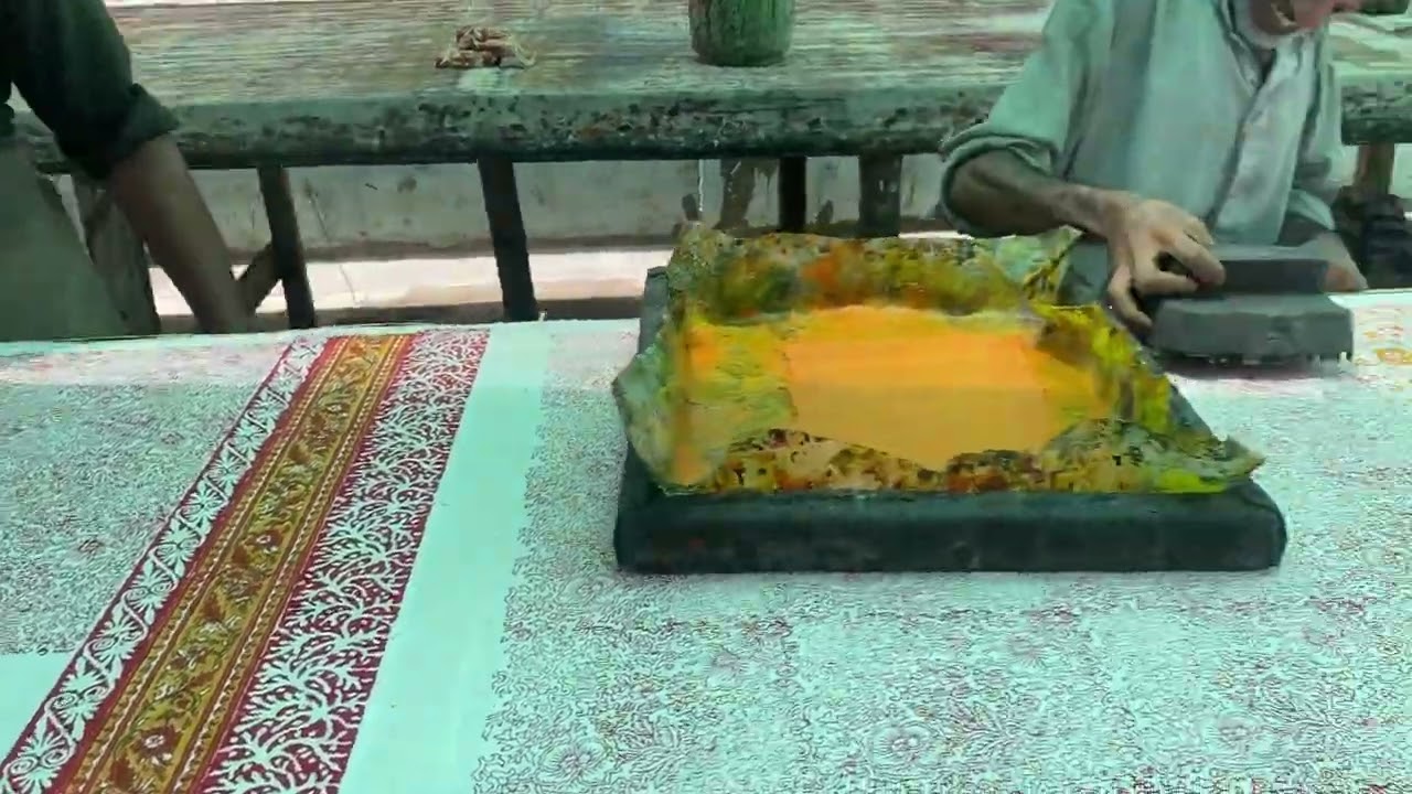 Colourful bold block Printing: Multi-Designs with Bold Blood Red Accents 