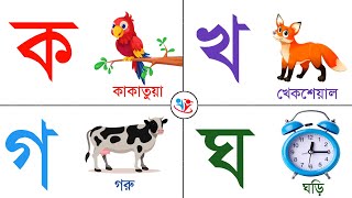 এসো বাংলা শিখি | ব্যঞ্জনবর্ণ ক খ গ ঘ |  Banjonborno | ছবি দেখে বর্ণমালা শিখি | Learn Bangla Alphabet screenshot 2