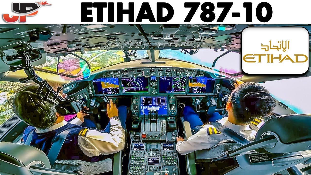 Etihad 787-10 Heathrow Push, Start, Taxi, Takeoff, Climb to FL370