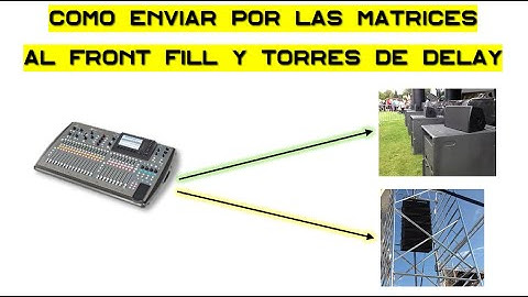 Como configurar matrices / matrix para envió al front fill y torre de delay midas m32 behringer x32