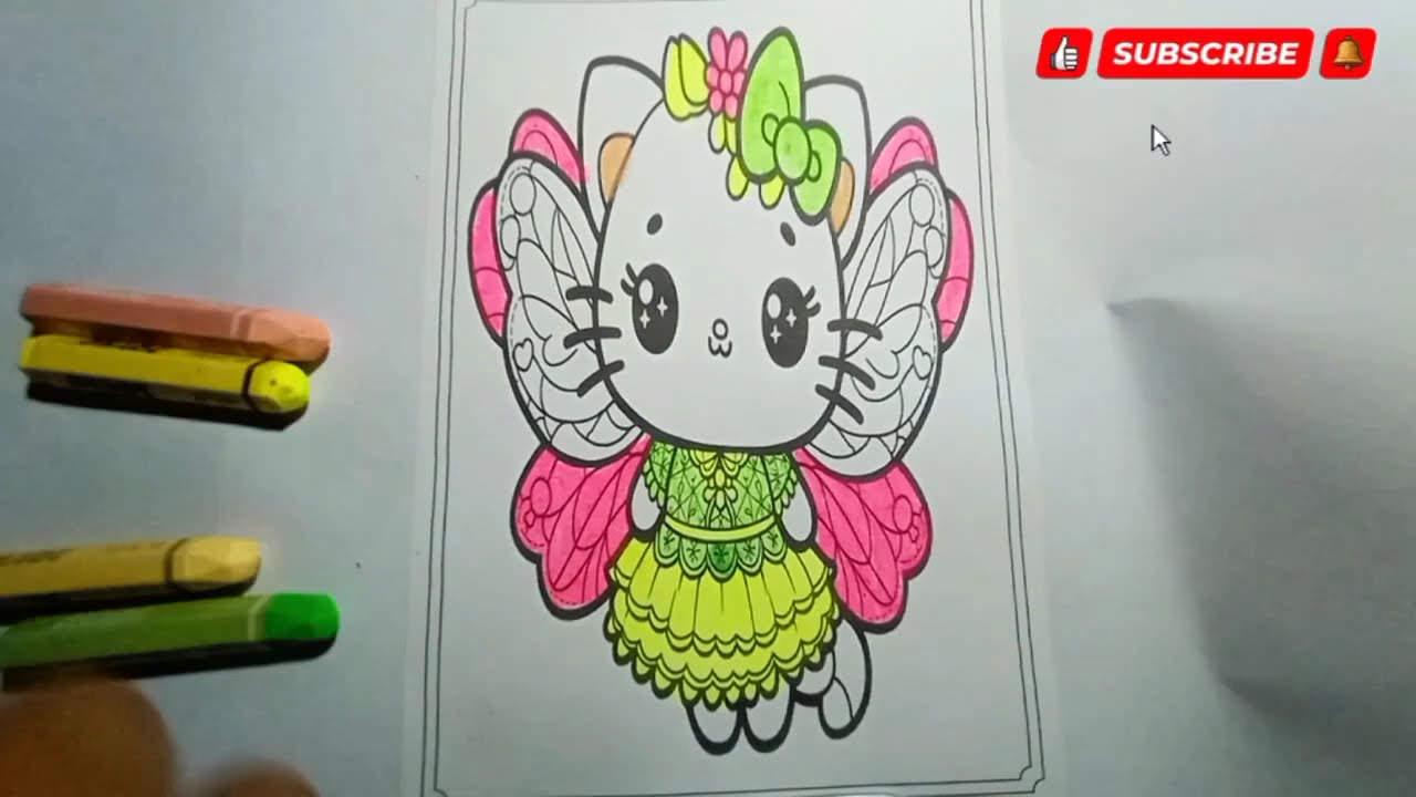 Hello Kitty coloring part 23 | easy hello Kitty drawing and painting | learn colors for children