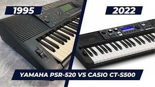 COMPARANDO YAMAHA PSR-520 (1995) vs CASIO CT-S500 (2022) | FIQUEI IMPRESSIONADO!! ASSISTA ATÉ O FIM