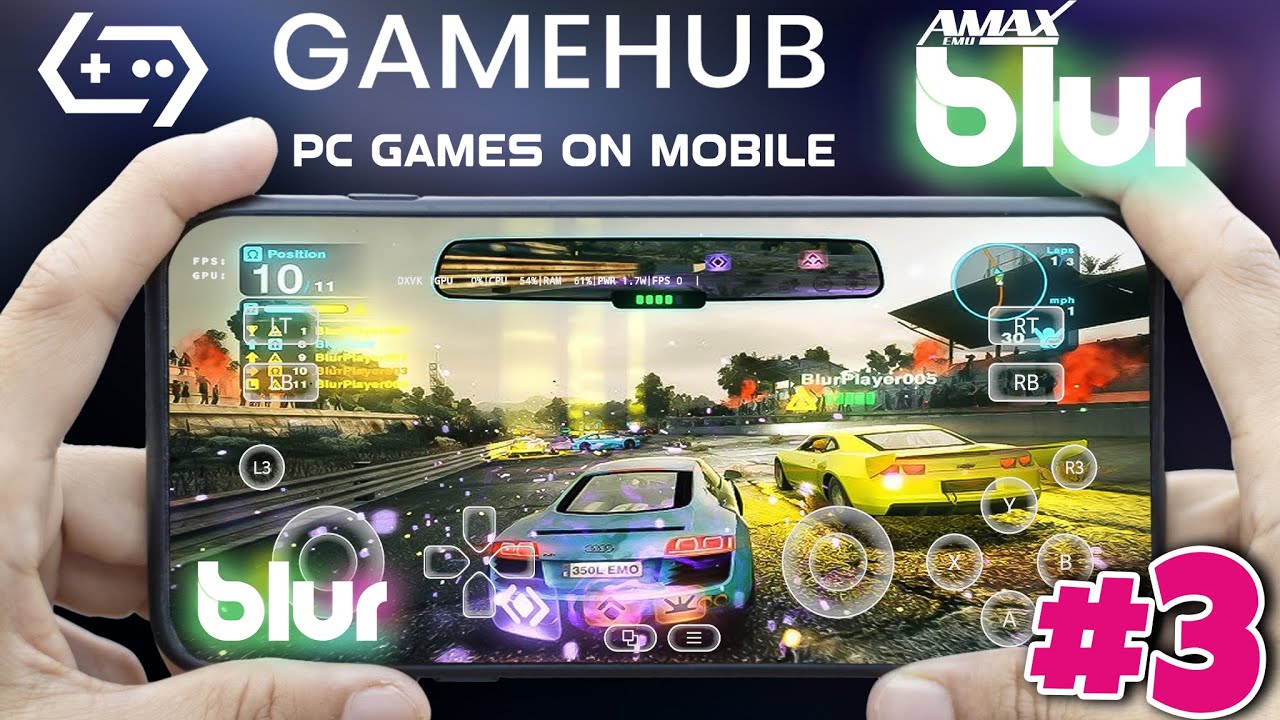 PC Games on Mobile: Blur Running on Android (GameHub Emulator + Snapdragon 8 Elite)