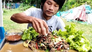 ASMR Mukbang Spicy Isaan Beef Soup &amp; Grilled Meat | Real Sound Eating Show