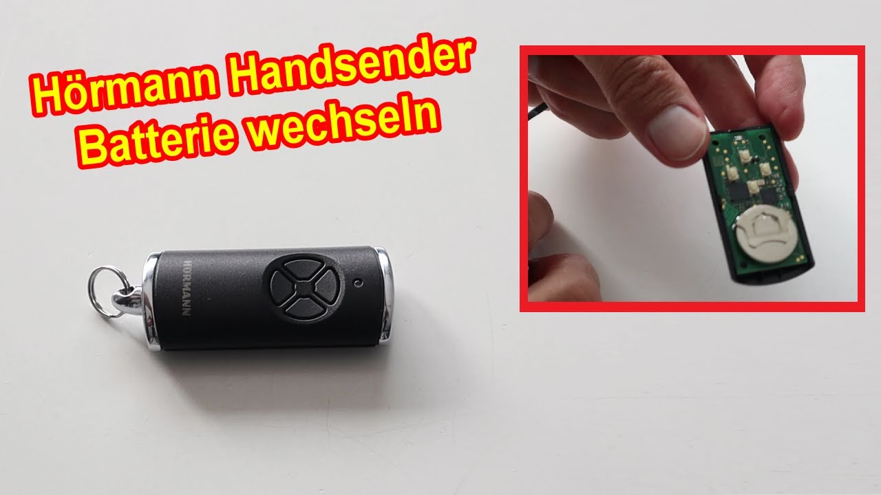 Open the Hörmann hand transmitter housing and change the battery