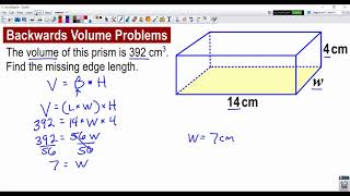 Backwards Volume of Prisms Problems