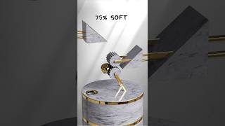 0% vs 100% Gear x Sphere Soft Body 3D Simulation in Cinema4d