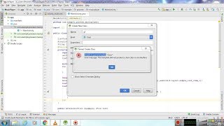 How to Fix error of Unable to parse template Class in Android Studio