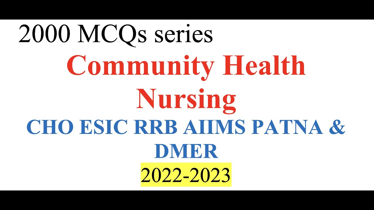 Сестринское дело в сфере общественного здравоохранения | Серия из 2000 вопросов с множественным в...