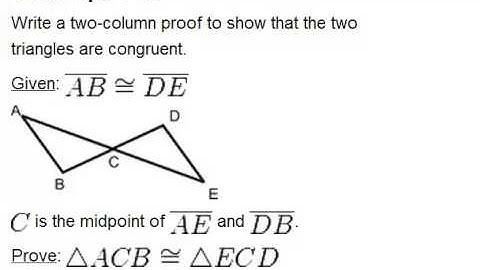 SSS Triangle Congruence: Examples (Geometry Concepts)