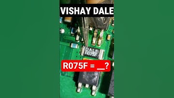 DALE R075F marking on SMD current sense resistor explained #shorts