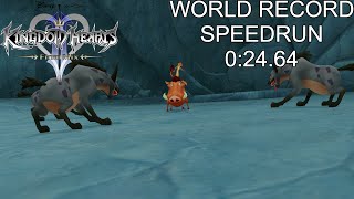 KH II FM [LV 99 Critical Mode] Hyenas I [WR] Speedrun 0:24.64 [WORLD RECORD]