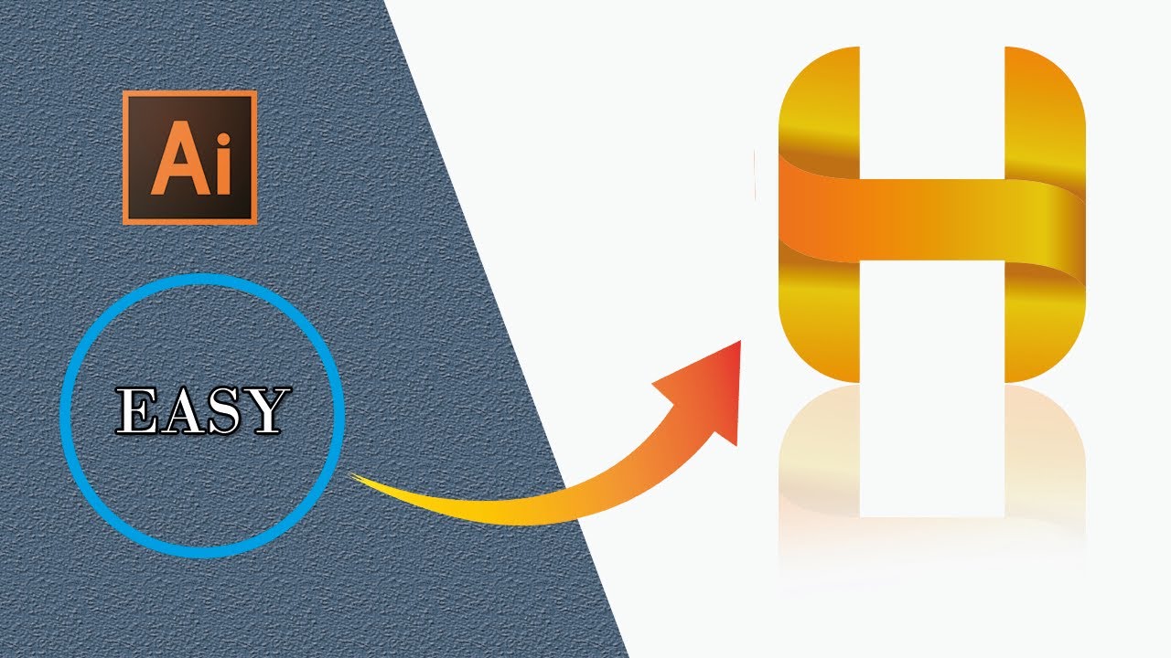 The Modern H Letter Logo Design - Adobe Illustrator Tutorials For ...