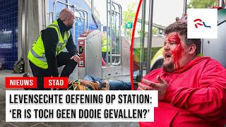 Gillen, bloed en veel hulpverleners op Station Dordrecht: 'Zo'n oefening zie je niet vaak!'
