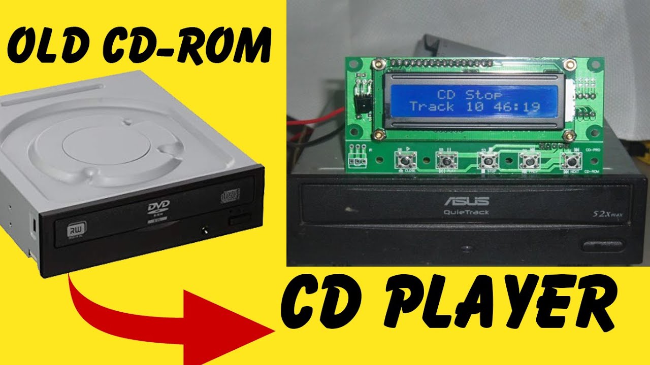 Make A Cd Player From Old Cdrom Youtube