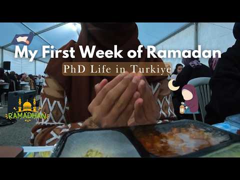 Ramadan Week 1 Vlog | PhD Student Life + Studying While Fasting & Iftar in Turkey | Insta360 Go 3S