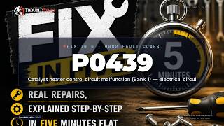 P0439 Explained — Catalyst heater control circuit malfunction (Bank 1) — electrical circui | Trouble