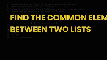 Find the common elements between two lists