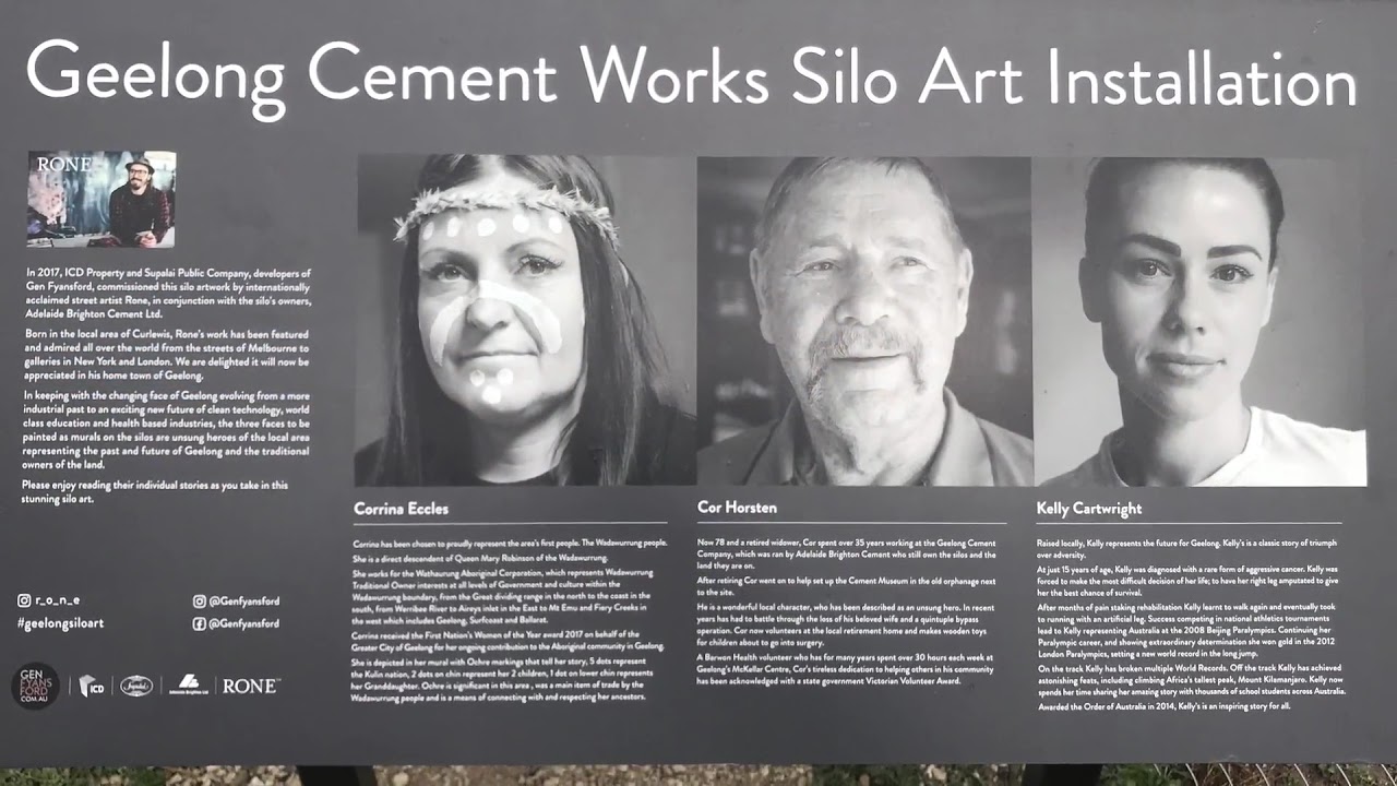 Geelong Cement Works Silo Art - YouTube