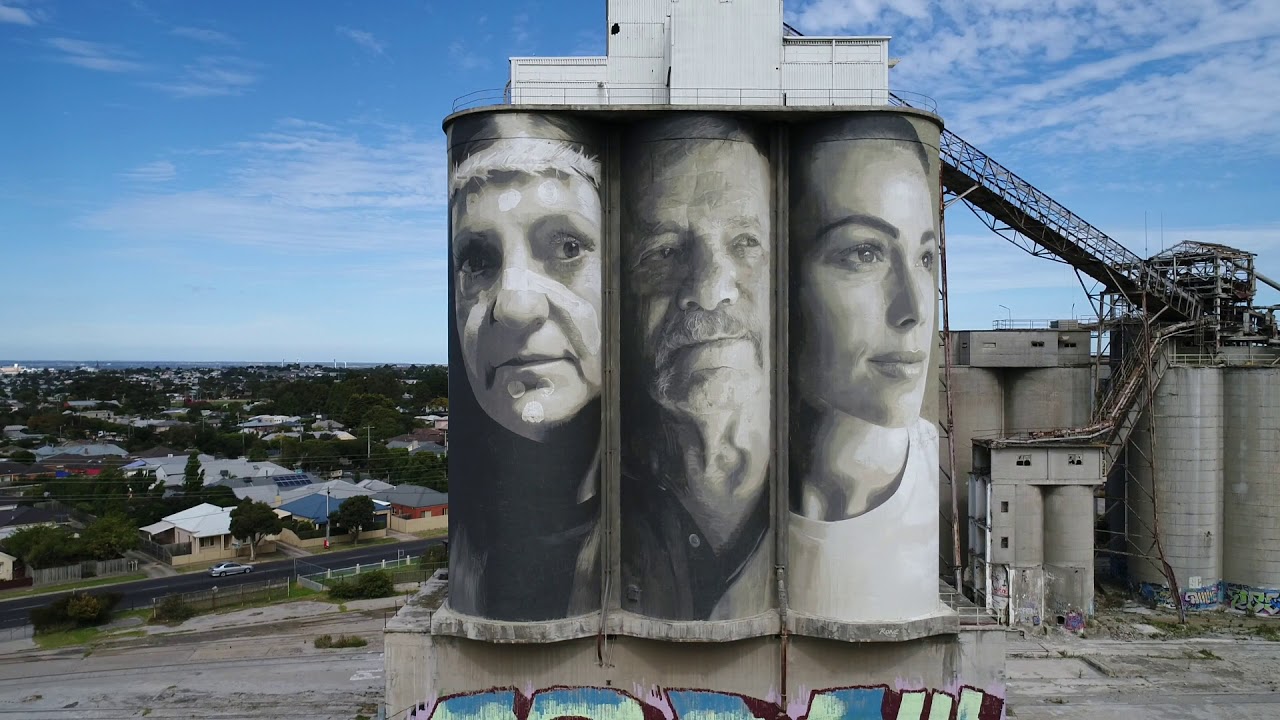 Geelong Cement Works Silo Art - YouTube