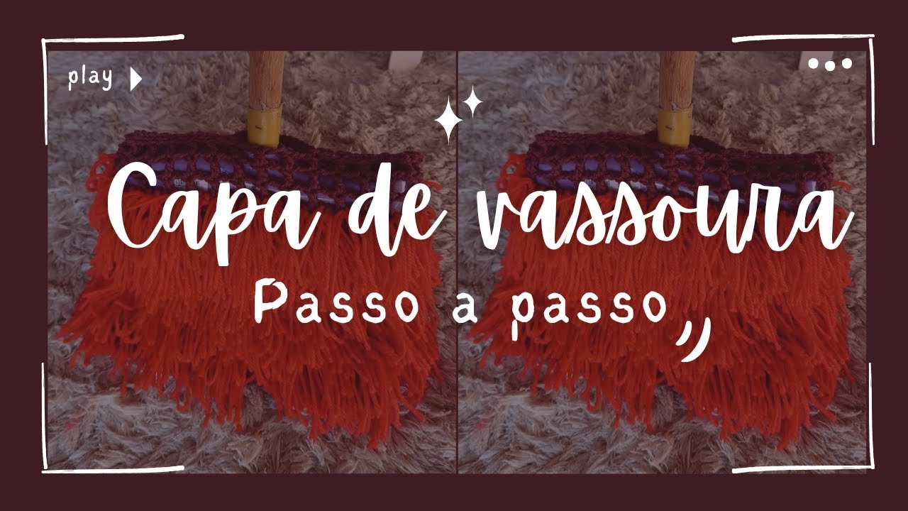 VIDEO AULA - Bruxinha ou Capa para vassoura #passoapasso  #crochet/ @jessica_crocheart