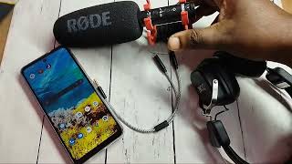 Testing 3.5mm Audio Splitter with Rode Mic , Headphone and Android Mobile Phone