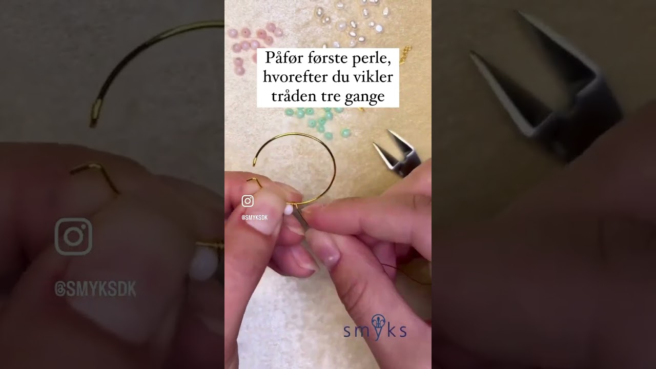 DIY Videoguide Kreoler med perler og viklinger SMYKS.DK