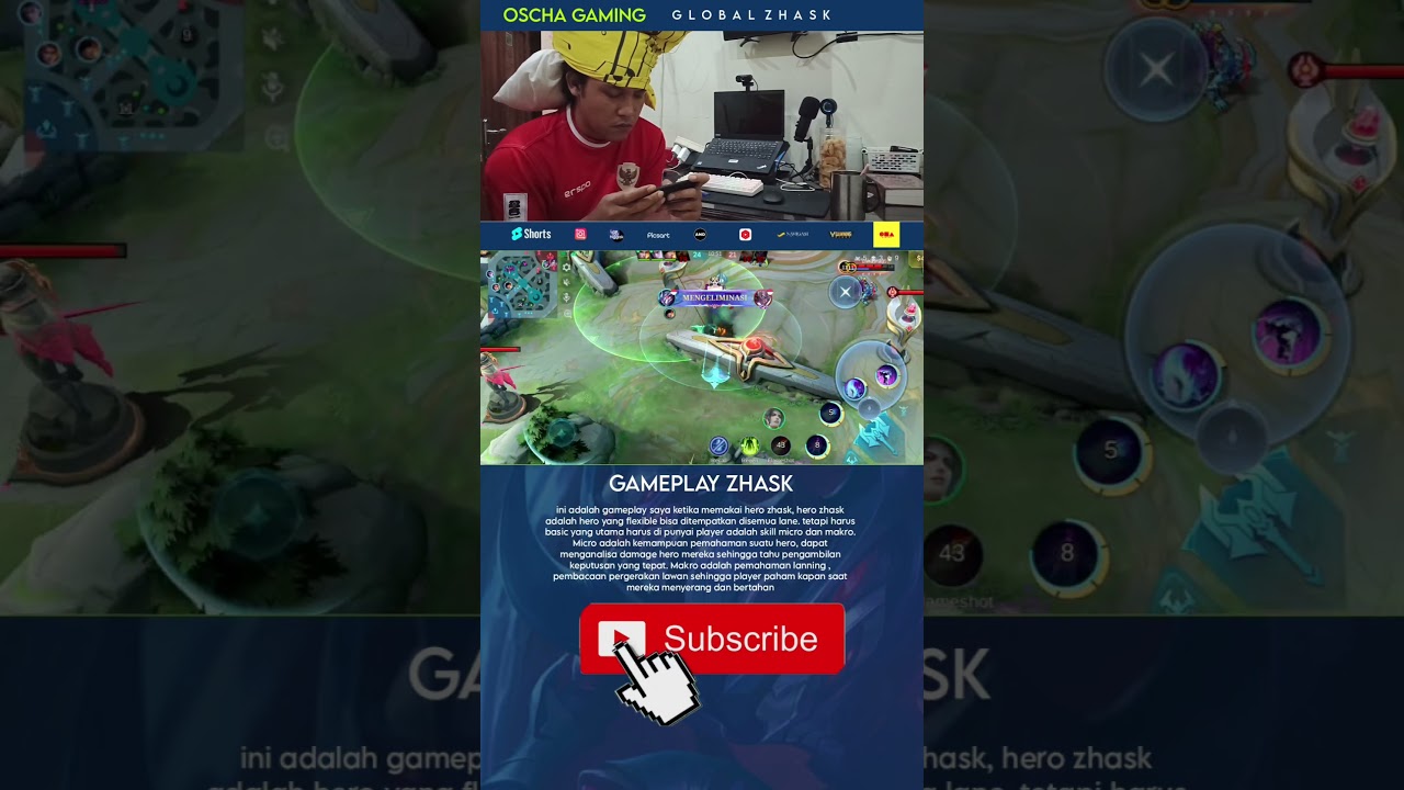 MOBILE LEGENDS - OSCHA GAMING PART 171 J "TUTORIAL ZHASK GG"  