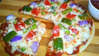 Domino's जैसा पिज्ज़ा घर पर कढ़ाई में कैसे बनाये || full Pizza in kadai recipe || Market Style Pizza