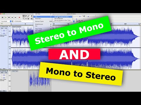 How to Convert Stereo to Mono and Mono to Stereo Using Audacity