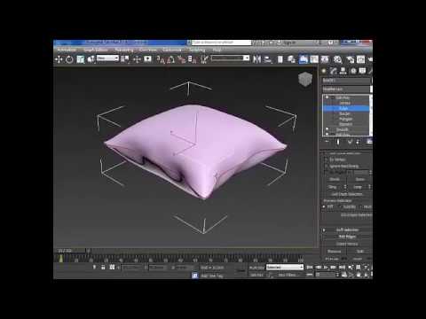 3ds max yastık modelleme cloth - YouTube