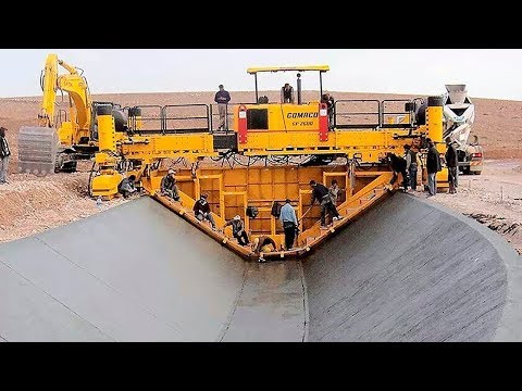 देखिये अमेरिका में नहर कैसे बनाई जाती है MODERN TECHNOLOGY ROAD CONSTRUCTION MACHINES IN THE WORLD