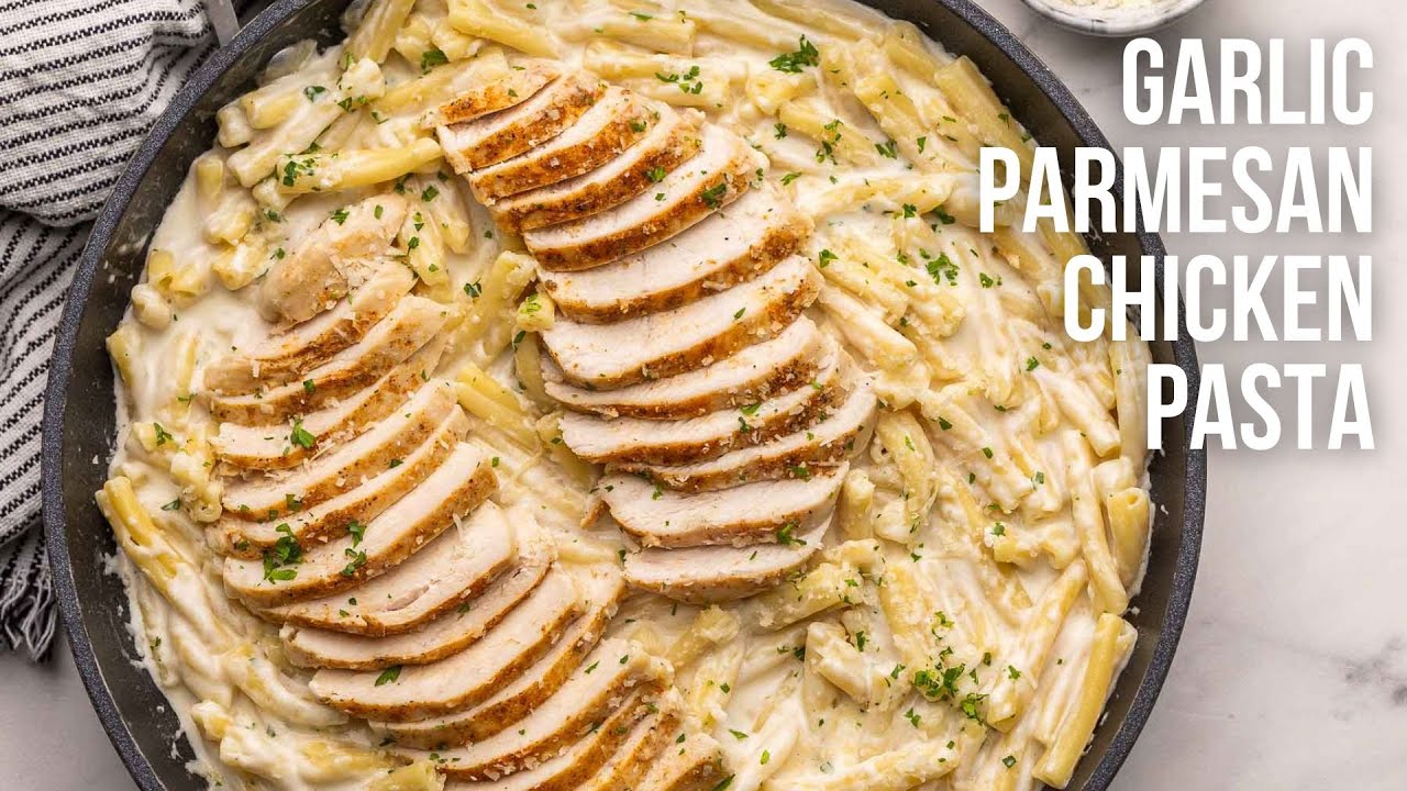 Garlic Parmesan Chicken Pasta l The Recipe Rebel - YouTube