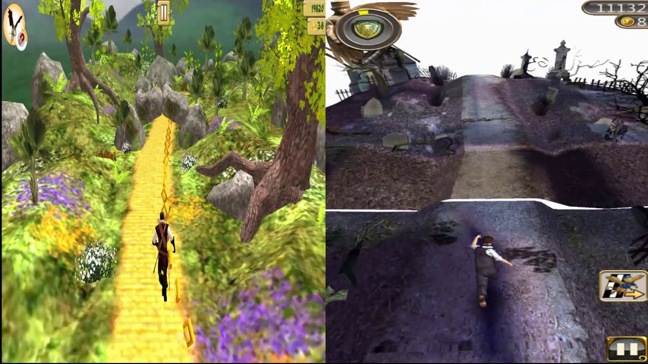 Run away from temple lost jungle vs Run Hunter Run Monster Runner