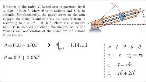 Cylindrical motion - Problem 2 - Dynamics Tutorial