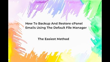 How To Backup And Restore (Export/Import) cPanel Emails Using File Manager? The Easy Method