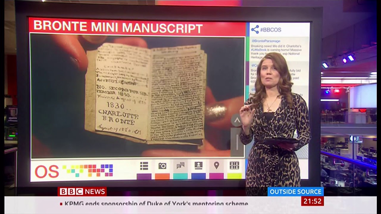 Charlotte Brontë mini manuscript sells for $800k (France) - BBC News - 18th November 2019