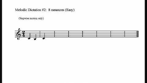 Melodic Dictation #2:  Stepwise motion only (Easy)
