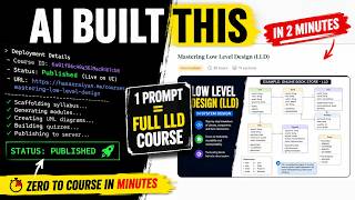 AI Agent Builds Complete Low Level Design (LLD) Course in 2 Minutes | Coursify | English