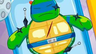ЧЕРЕПАШКИ НИНДЗЯ в Больнице #1 Доктор Кид спасает мутанта черепаху Ninja Turtles на крутилкины