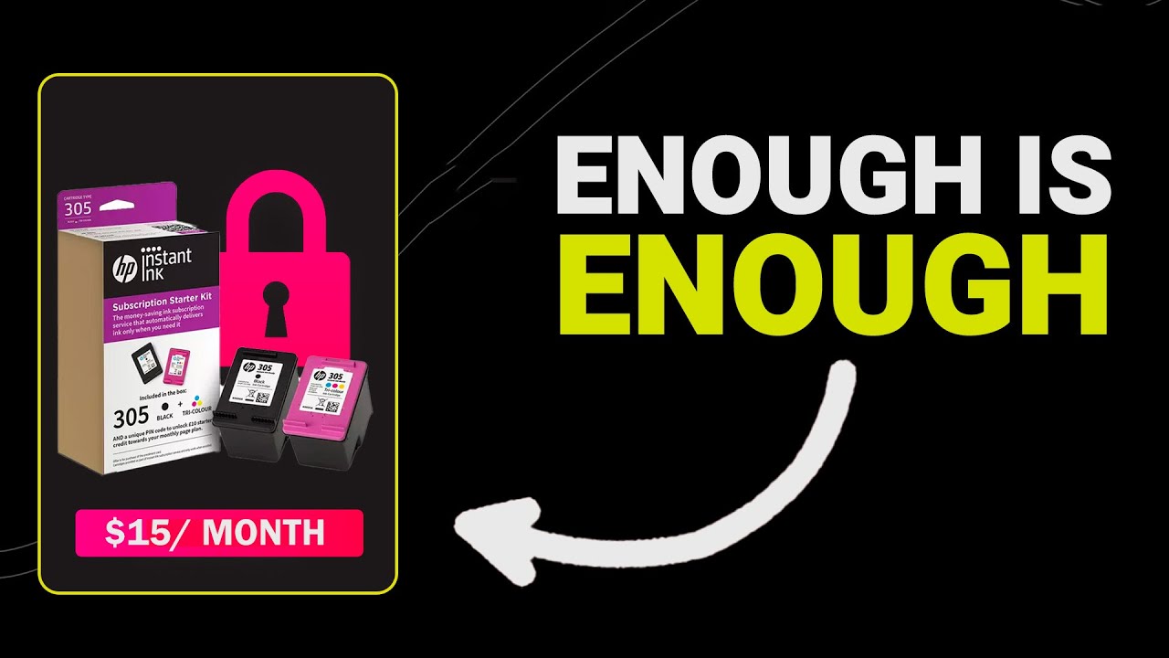 HP's plan to make printing a subscription HP blocks 3rd party ink
