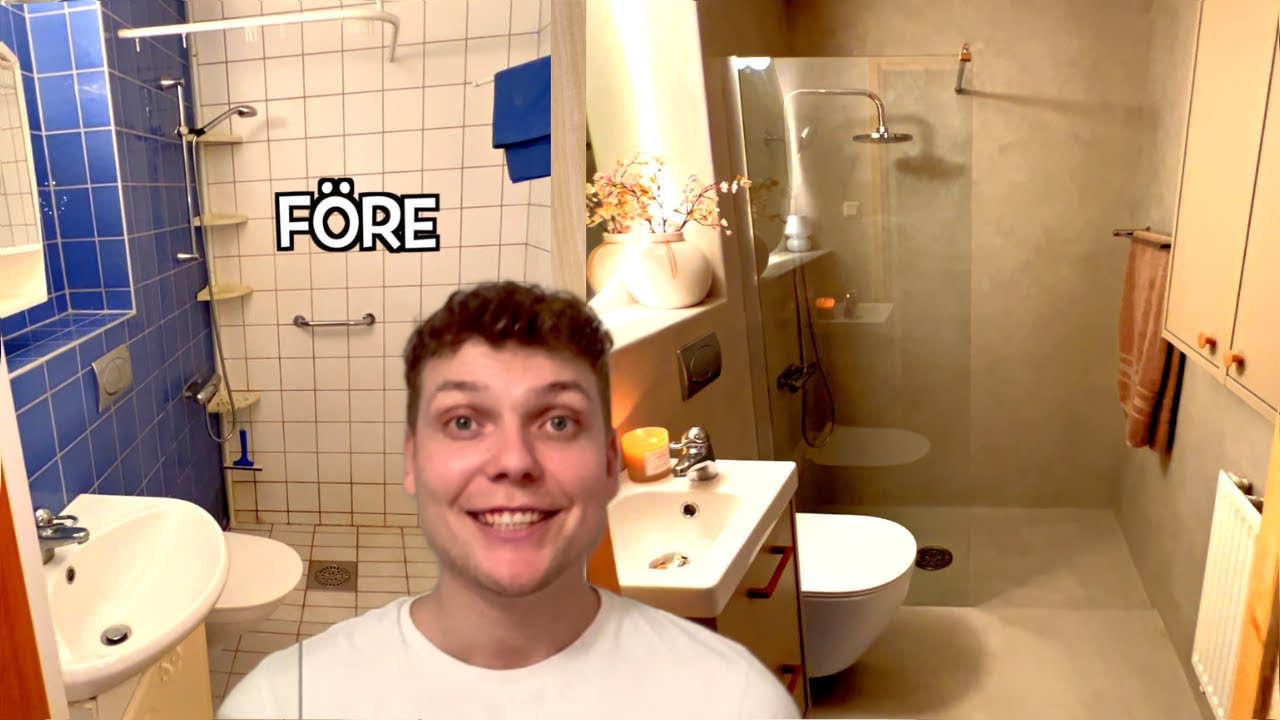 Microcement i Badrum (På Kakel) - Alla Steg För Att Lyckas (MAGISK FÖRE & EFTER FÖRVANDLING)