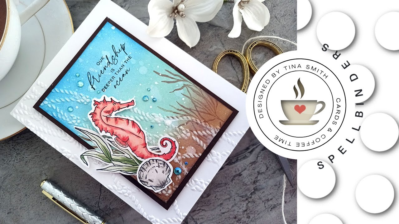 Ink blending an over embossed details with the Spellbinders 3D Castaway ...