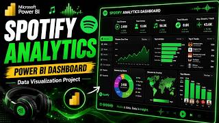 Spotify Analytics Dashboard in Power BI | Data Visualization Project 🎧 | Power BI Dashboards