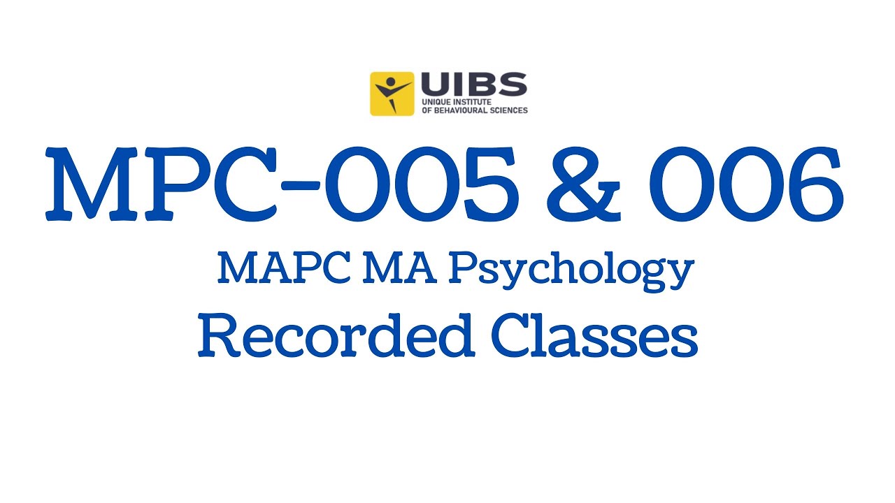 MPC005 or MPC 006 (Recorded Classes) YouTube
