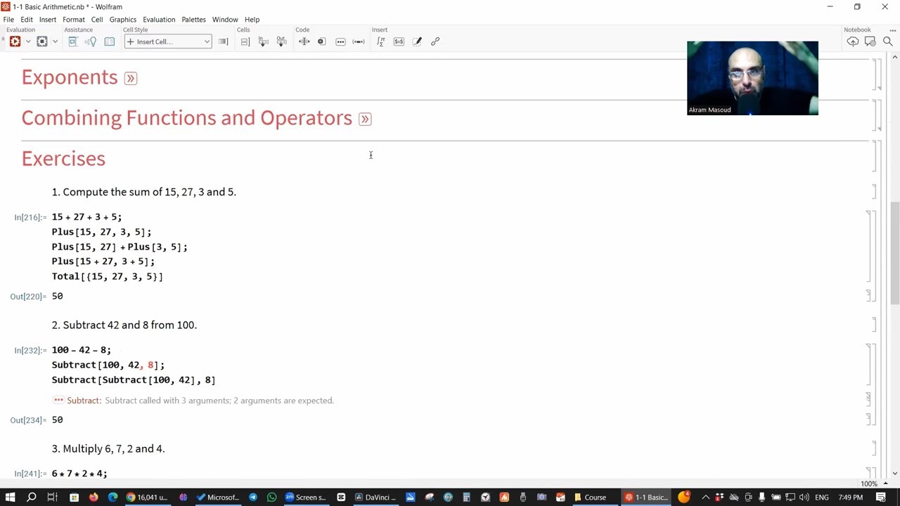 1-1 Basic Arithmetic (3 Combining Functions and Operators) - YouTube