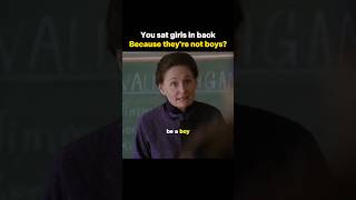Teacher tells a girl she'd have to be a boy to sit up front Teacher tells a girl she'd have to be a boy to sit up front