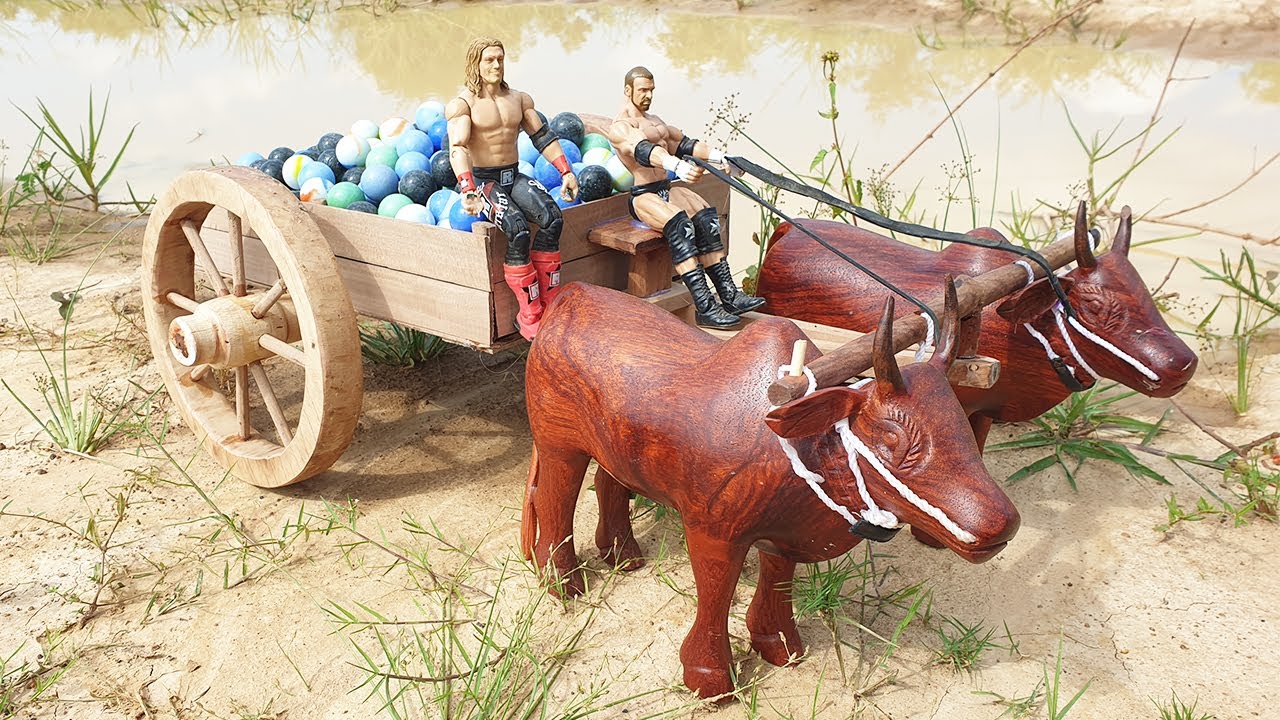 Making Cow Bullock Cart From Wood - Amazing Mini Wooden Cow